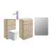 Pilton Bathroom Furniture Pack with Chrome Taps and Free LED Mirror